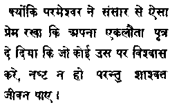 John 3:16 in Hindi  (2K)